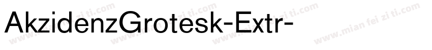 AkzidenzGrotesk-Extr字体转换