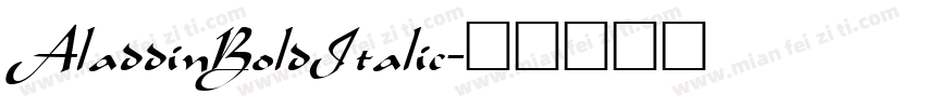 AladdinBoldItalic字体转换