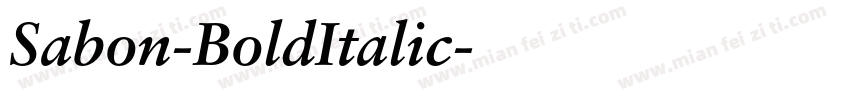 Sabon-BoldItalic字体转换