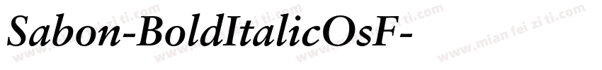 Sabon-BoldItalicOsF字体转换