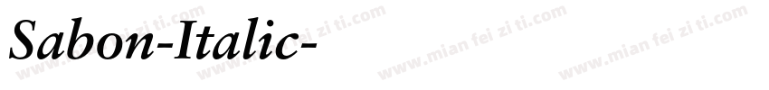 Sabon-Italic字体转换
