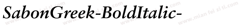 SabonGreek-BoldItalic字体转换