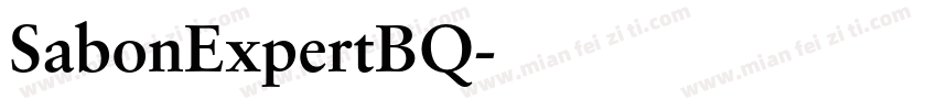 SabonExpertBQ字体转换
