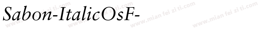 Sabon-ItalicOsF字体转换