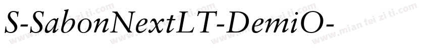 S-SabonNextLT-DemiO字体转换