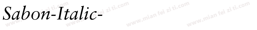 Sabon-Italic字体转换