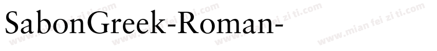 SabonGreek-Roman字体转换