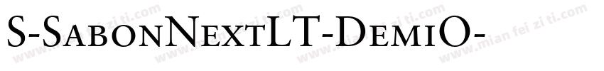 S-SabonNextLT-DemiO字体转换