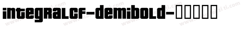 integralcf-demibold字体转换