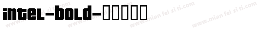 intel-bold字体转换