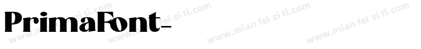 PrimaFont字体转换