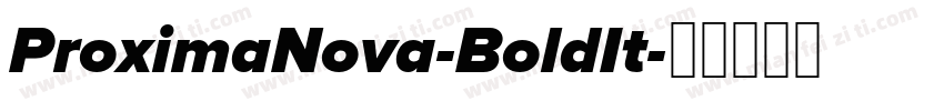 ProximaNova-BoldIt字体转换