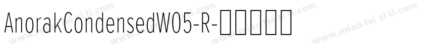 AnorakCondensedW05-R字体转换