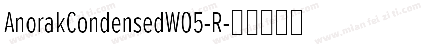 AnorakCondensedW05-R字体转换