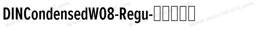 DINCondensedW08-Regu字体转换