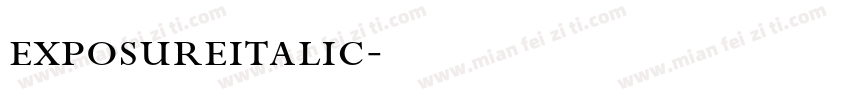 exposureitalic字体转换