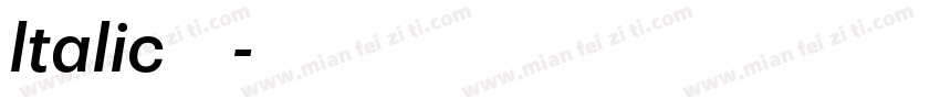 ltalic字体字体转换