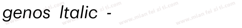 genos（ltalic）字体转换