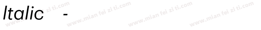 ltalic字体字体转换