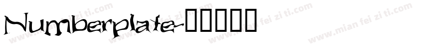 Numberplate字体转换