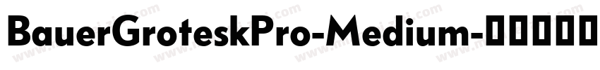 BauerGroteskPro-Medium字体转换