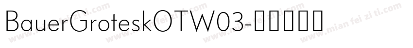 BauerGroteskOTW03字体转换