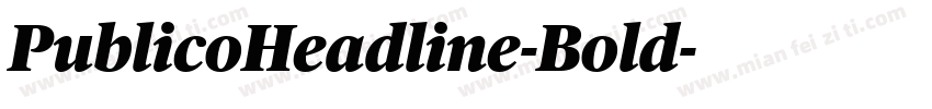 PublicoHeadline-Bold字体转换