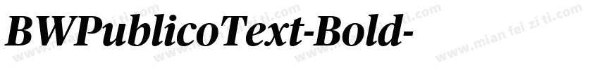 BWPublicoText-Bold字体转换