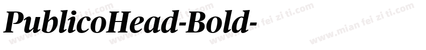 PublicoHead-Bold字体转换