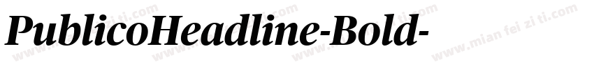 PublicoHeadline-Bold字体转换