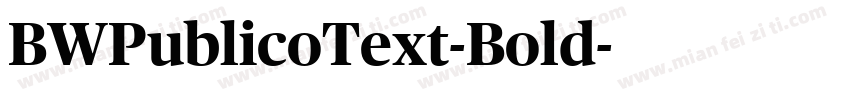 BWPublicoText-Bold字体转换