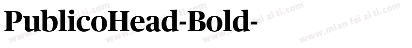 PublicoHead-Bold字体转换