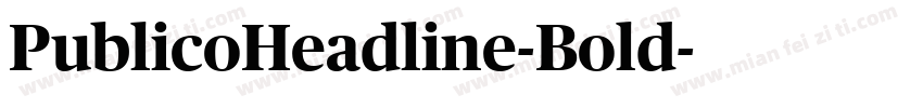 PublicoHeadline-Bold字体转换