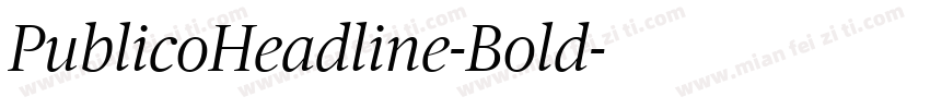 PublicoHeadline-Bold字体转换