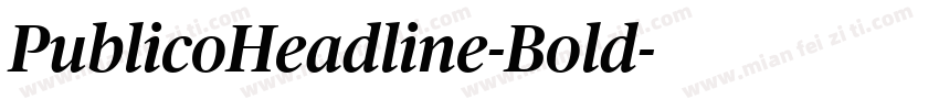 PublicoHeadline-Bold字体转换