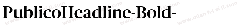 PublicoHeadline-Bold字体转换