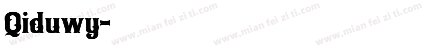 Qiduwy字体转换