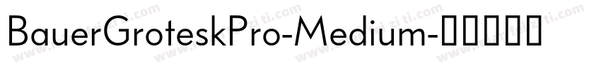 BauerGroteskPro-Medium字体转换