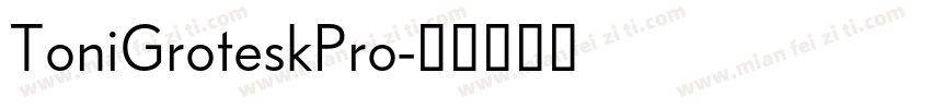 ToniGroteskPro字体转换