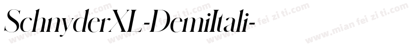 SchnyderXL-DemiItali字体转换