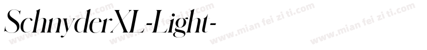 SchnyderXL-Light字体转换
