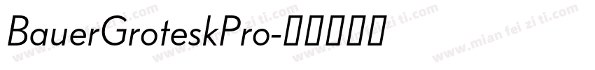 BauerGroteskPro字体转换