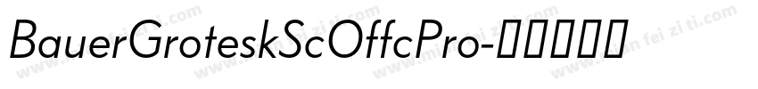 BauerGroteskScOffcPro字体转换