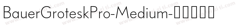 BauerGroteskPro-Medium字体转换