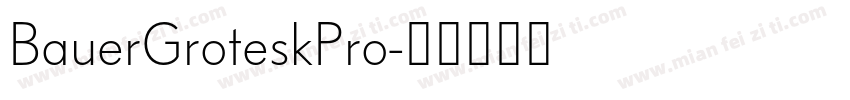 BauerGroteskPro字体转换
