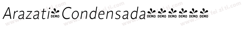 Arazati-Condensada字体转换