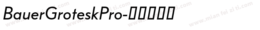 BauerGroteskPro字体转换