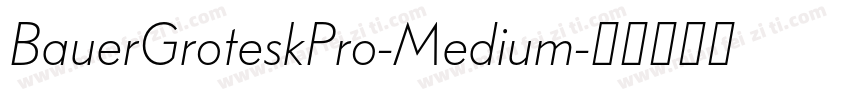 BauerGroteskPro-Medium字体转换