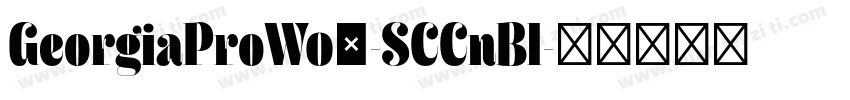 GeorgiaProW02-SCCnBl字体转换