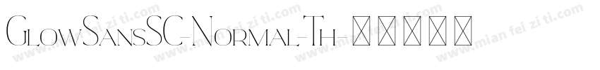 GlowSansSC-Normal-Th字体转换